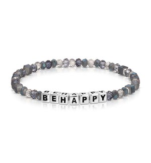 Be Happy - Blue Ice mix crystal / Silver