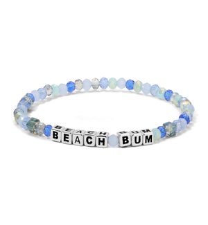 Beach Bum - Crystal blue mix / Sterling Silver pla