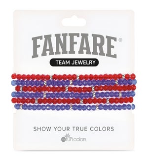 Ruby and Royal Crystal Bracelet Set/6