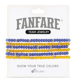 Royal and Dandelion Crystal Bracelet Set/6