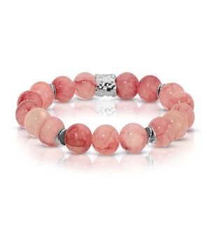 Natural Persian Jade - 10mm gemstone w/ silver