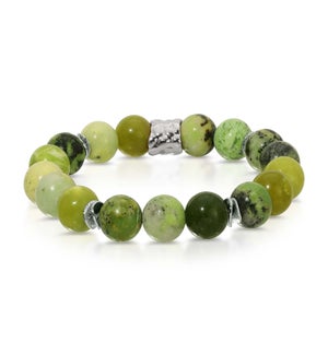 Grass Turquoise - 10mm gemstone w/ silver