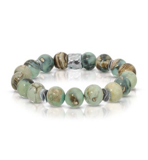 Aqua Terra Jasper - 10mm gemstone w/ silver