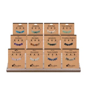 Slide Necklace/Gemstone 24pcs Collection