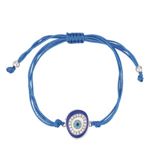 Cord Bracelet - Blue evil eye