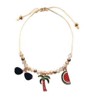 Cord Bracelet - Summer Fun Charms