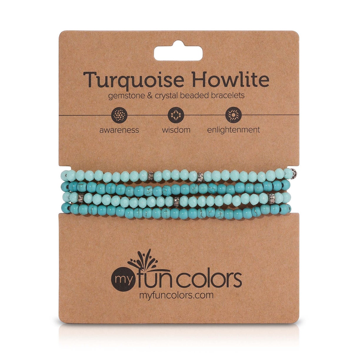 Turquoise Howlite Mini Gemstone and Crystal Bracelet