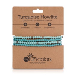 Turquoise Howlite Mini Gemstone and Crystal Bracelet