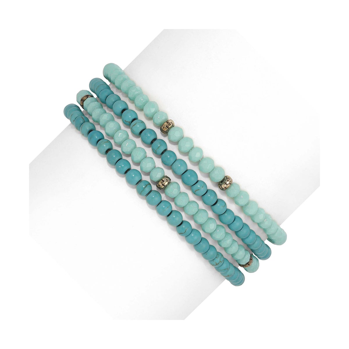 Turquoise Howlite Mini Gemstone and Crystal Bracelet