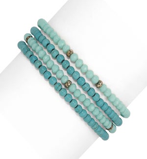 Turquoise Howlite Mini Gemstone and Crystal Bracelet