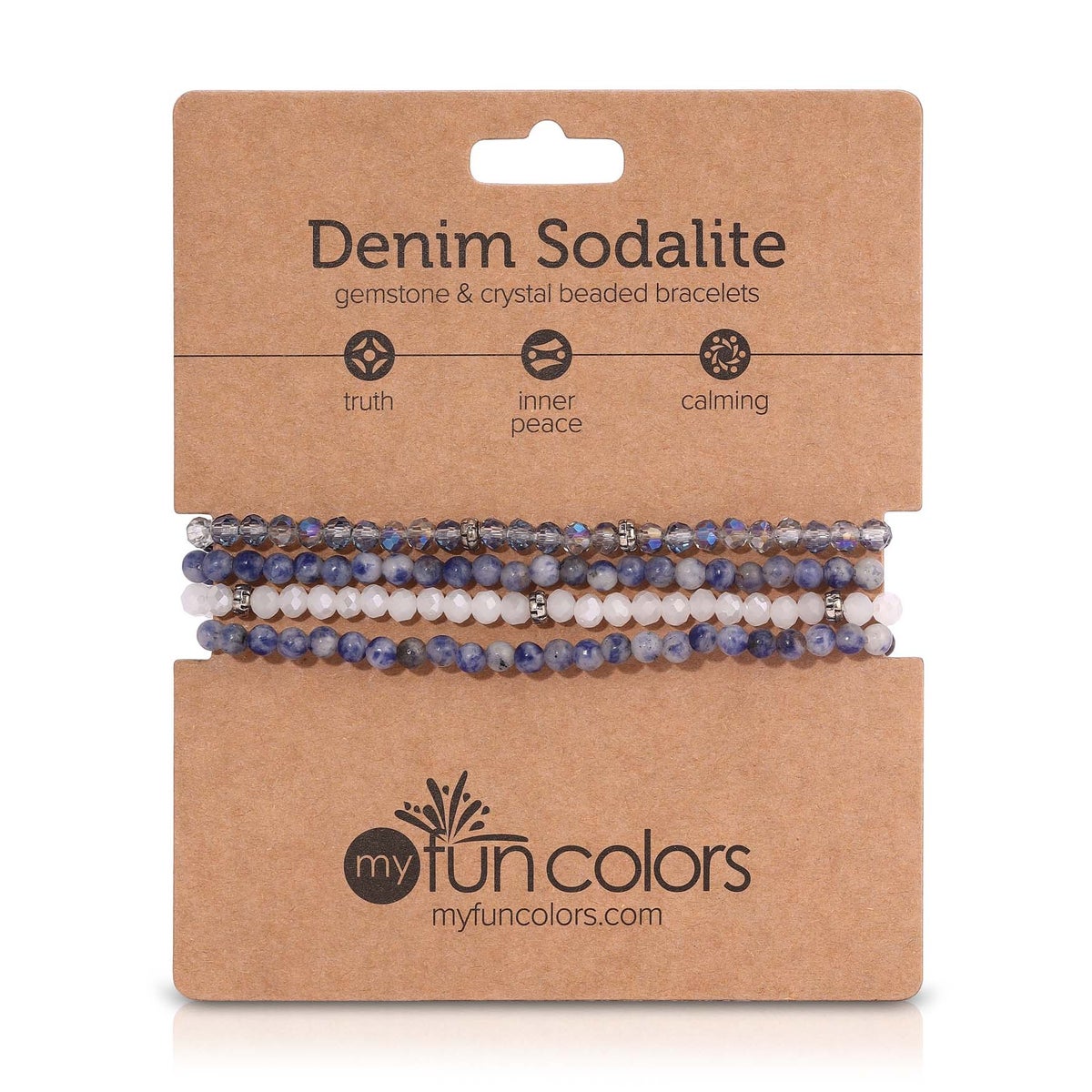 Denim Sodalite Mini Gemstone and Crystal Bracelet