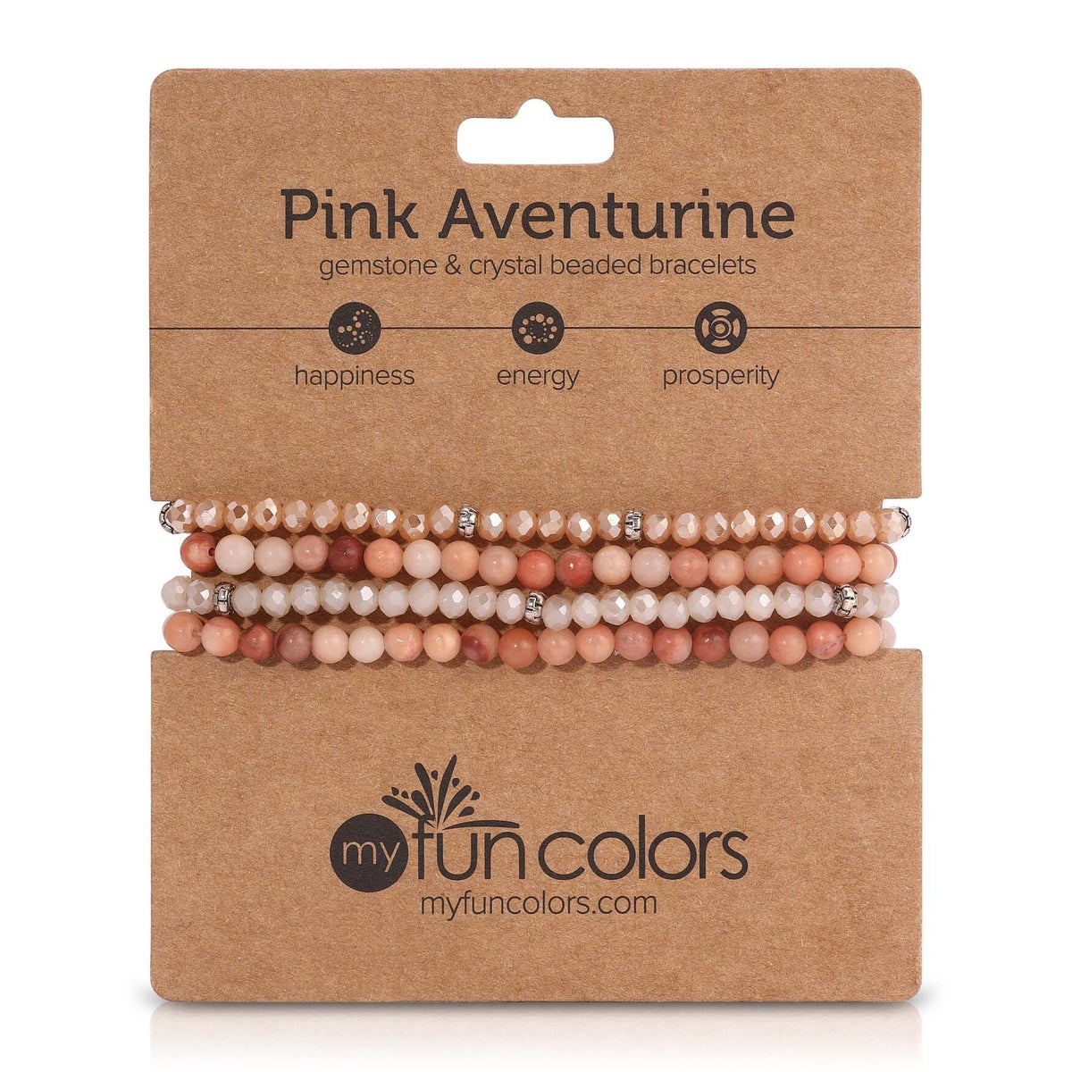 Pink Aventurine Mini Gemstone and Crystal Bracelet