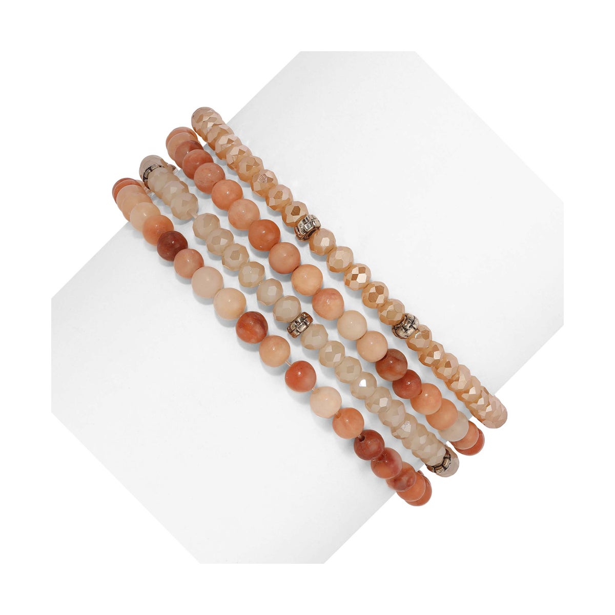 Pink Aventurine Mini Gemstone and Crystal Bracelet