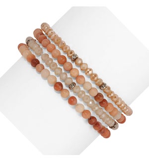 Pink Aventurine Mini Gemstone and Crystal Bracelet