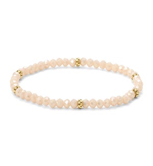 Mini Crystal Bracelet - Blush ab / Gold Accent