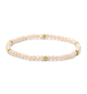 Mini Crystal Bracelet - Blush ab / Gold Accent
