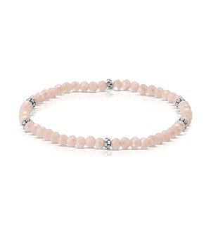 Mini Crystal Bracelet - Blush ab / Silver