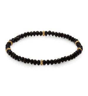 Mini Crystal Bracelet - Black / Gold