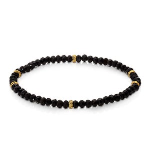 Mini Crystal Bracelet - Black / Gold