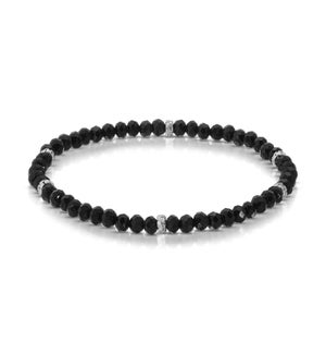 Mini Crystal Bracelet - Black / Silver