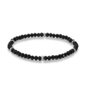 Mini Crystal Bracelet - Black / Silver