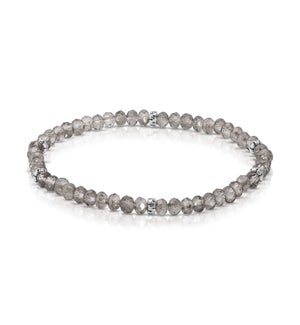 Mini Crystal Bracelet - Black Diamond / Silver