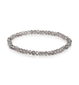 Mini Crystal Bracelet - Black Diamond / Silver