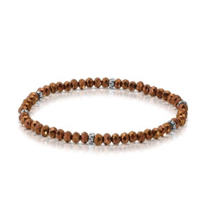 Mini Crystal Bracelet - Bronze / Silver
