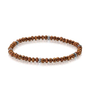 Mini Crystal Bracelet - Bronze / Silver
