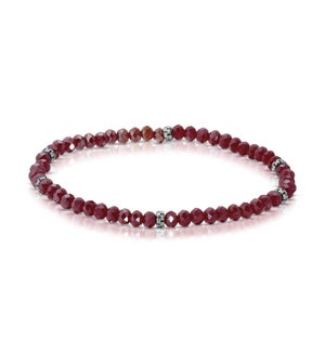 Mini Crystal Bracelet - Cranberry AB / Silver