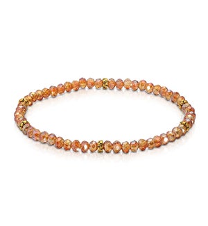Mini Crystal Bracelet - Apricot AB / Gold