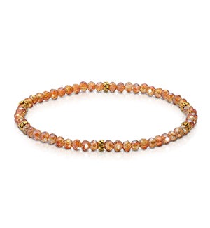 Mini Crystal Bracelet - Apricot AB / Gold