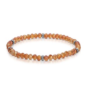 Mini Crystal Bracelet - Apricot AB / Silver