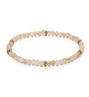 Mini Crystal Bracelet - Carmel Cream / Gold