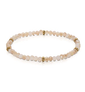 Mini Crystal Bracelet - Carmel Cream / Gold