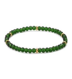 Mini Crystal Bracelet - Forest Green/Emerald Cryst