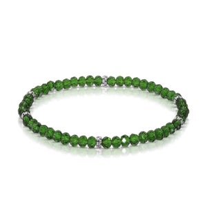 Mini Crystal Bracelet - Forest Green/Emerald Cryst