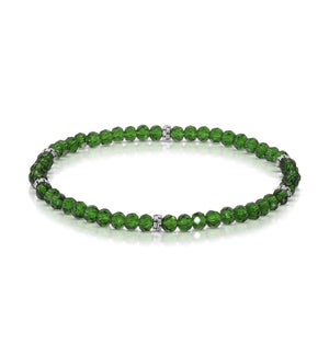 Mini Crystal Bracelet - Forest Green/Emerald Cryst