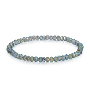 Mini Crystal Bracelet - Deep Sea AB / Silver