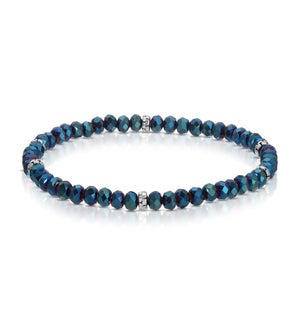 Mini Crystal Bracelet - Electric Navy / Silver