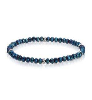 Mini Crystal Bracelet - Electric Navy / Silver