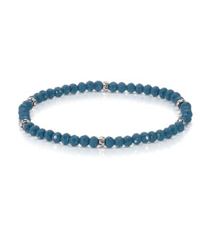 Mini Crystal Bracelet - Aegean Blue / Silver