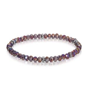 Mini Crystal Bracelet - Amethyst Gold AB /silver