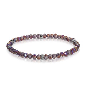Mini Crystal Bracelet - Amethyst Gold AB /silver