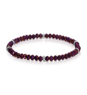 Mini Crystal Bracelet - Electric Purple / Silver