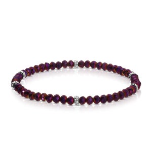 Mini Crystal Bracelet - Electric Purple / Silver