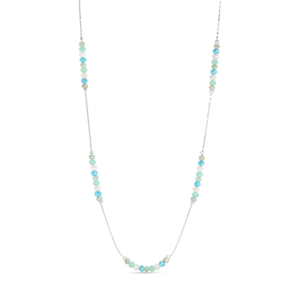 Seaside Mini Crystal and Silver Necklace