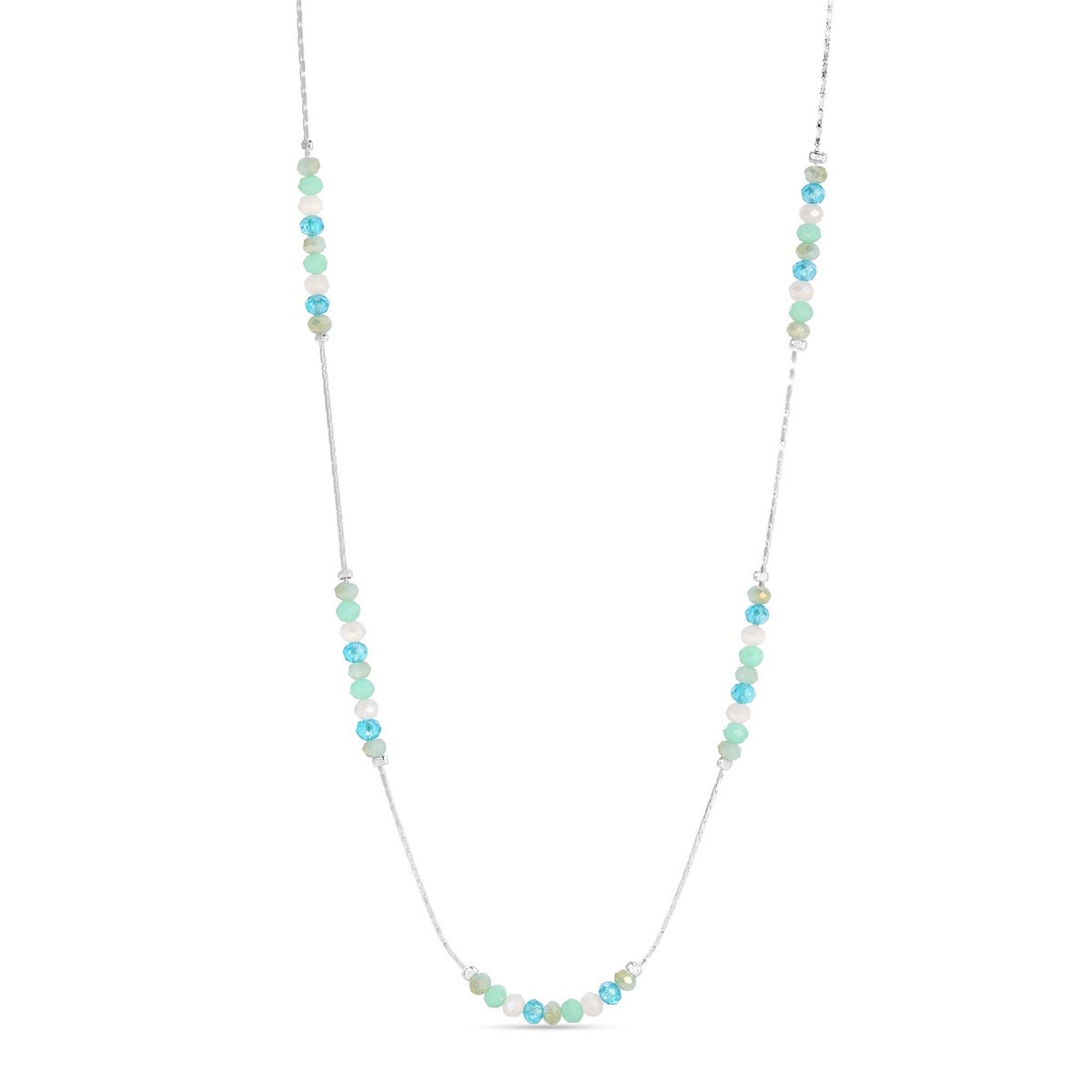 Seaside Mini Crystal and Silver Necklace