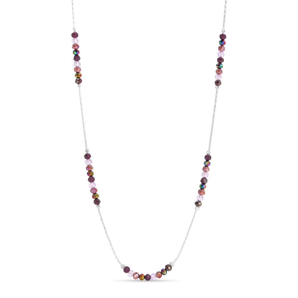 Purple Twilight Mini Crystal and Silver Necklace
