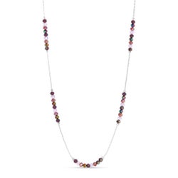 Purple Twilight Mini Crystal and Silver Necklace